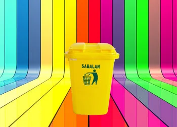 رنگبندی محصول سطل زباله 12 لیتری پلاستیکی