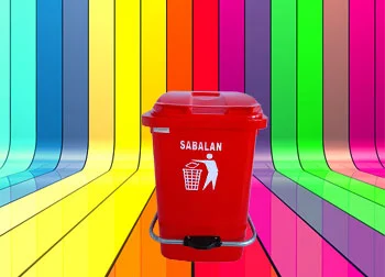 رنگبندی محصول سطل زباله پدالدار 40 لیتری
