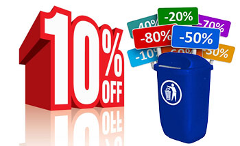تخفیف ویژه در خریدهای تعداد بالا سطل زباله پایه دار