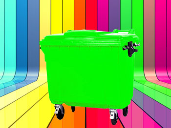 رنگبندی محصول سطل زباله 1100 لیتری شهری